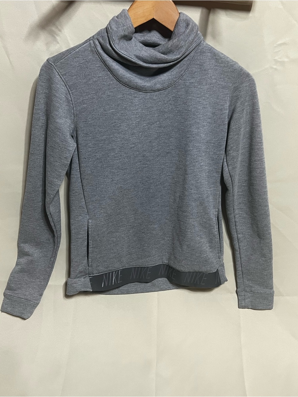 Nike Women’s Gray Cowl Neck Pullover Sweatshirt